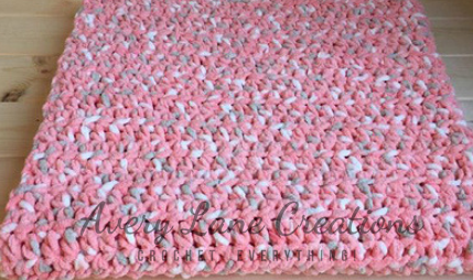 crochet pink baby blanket