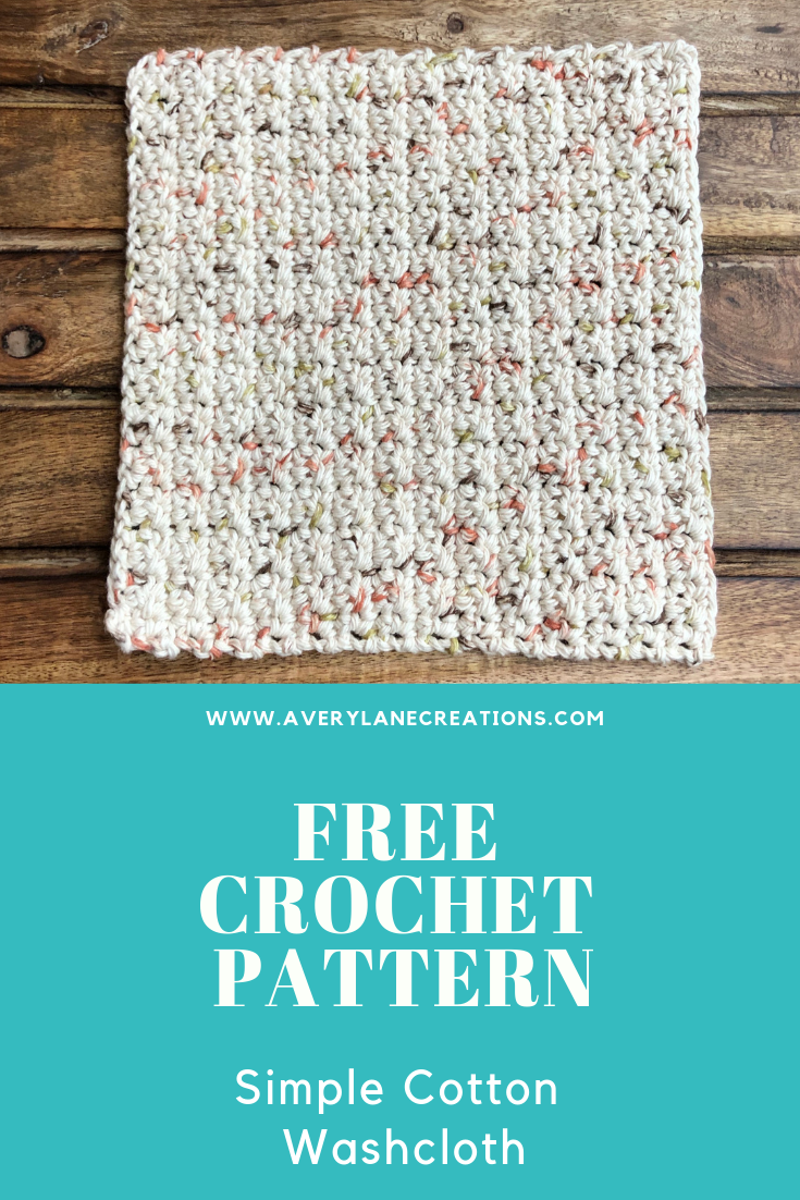 Beginner Cotton Crochet Washcloth Tutorial - Easy 