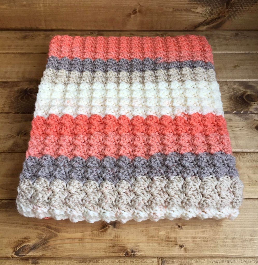 crochet blanket stitch coral