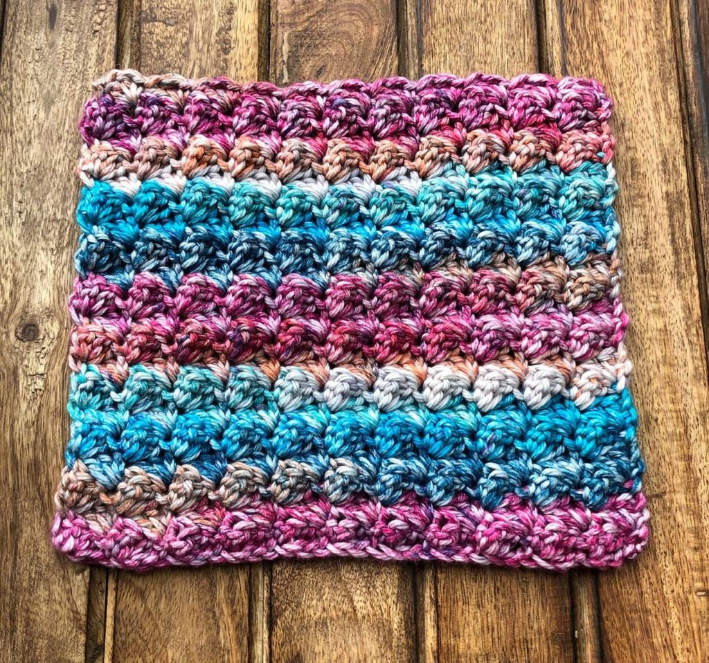 crochet blanket stitch washcloth