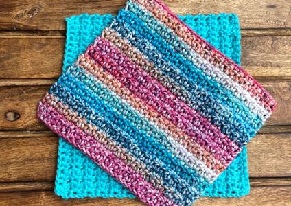 crochet cotton washcloth beginner pattern