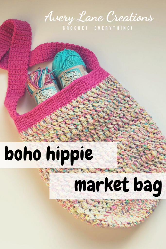 crochet boho hippie market bag pattern