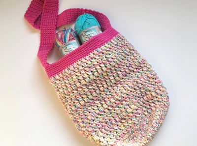 crochet boho hippie market bag