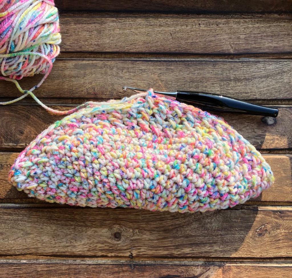 crochet i love this yarn boho hippie market bag