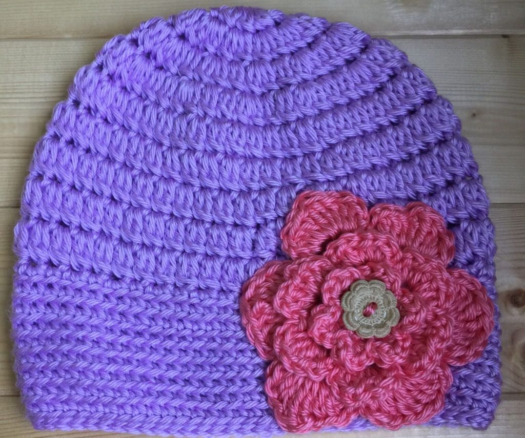 mango beanie posy flower pattern