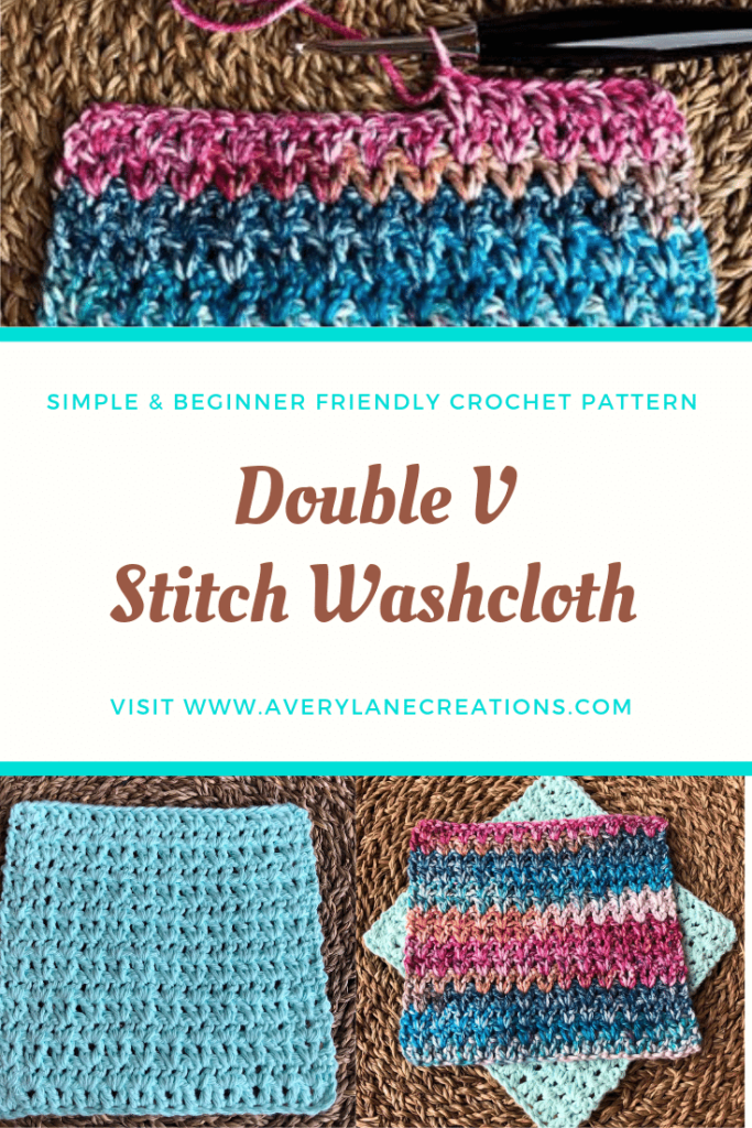 double v stitch crochet washcloth