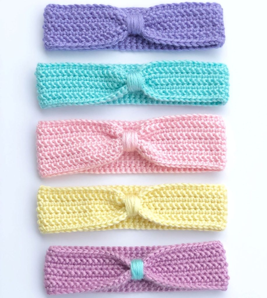 oakleigh headband herringbone half double crochet stitch