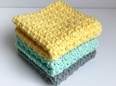 sunshine discloth herringbone half double crochet stitch