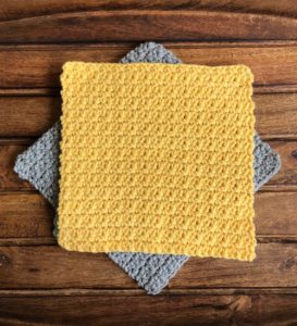 sunshine crochet dishcloth herringbone double crochet