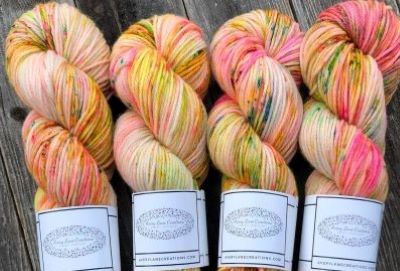 crochet hand dyed yarn funfetti