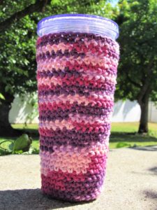 Free Crochet Pattern: Sunshine Iced Coffee Cup Cozy - Avery Lane