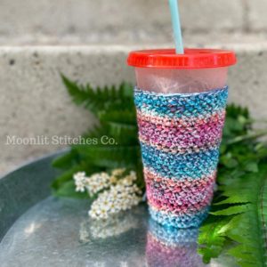 Free Crochet Pattern: Sunshine Iced Coffee Cup Cozy - Avery Lane