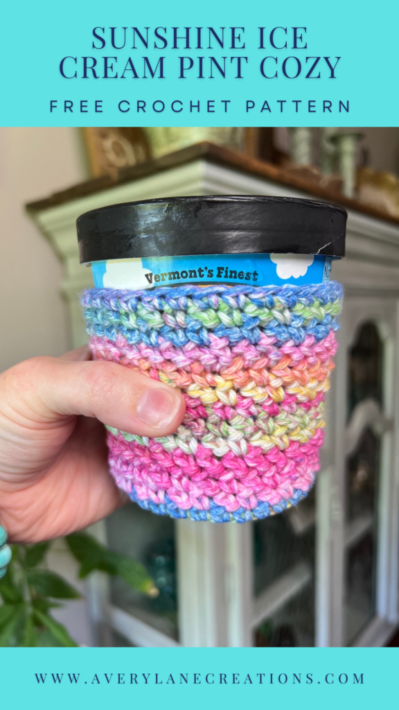 Free Crochet Pattern: Sunshine Iced Coffee Cup Cozy - Avery Lane