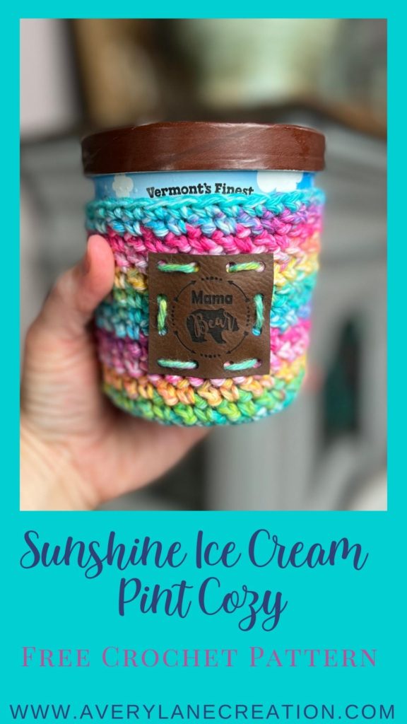 Free Crochet Pattern: Sunshine Iced Coffee Cup Cozy - Avery Lane